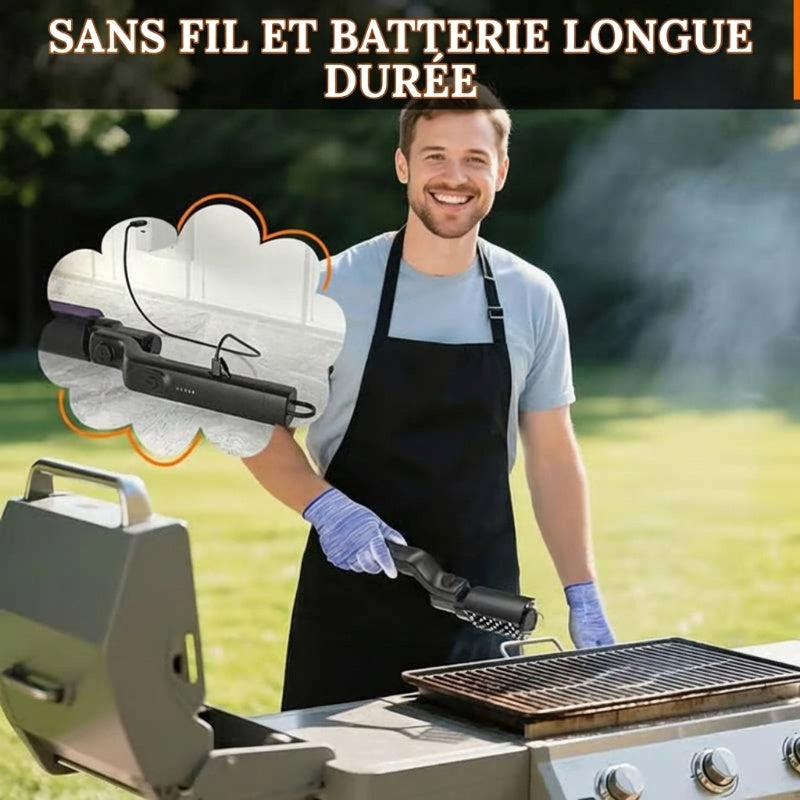 🌞 50 % DE RÉDUCTION!!!✨Brosse nettoyante électrique sans fil pour barbecues