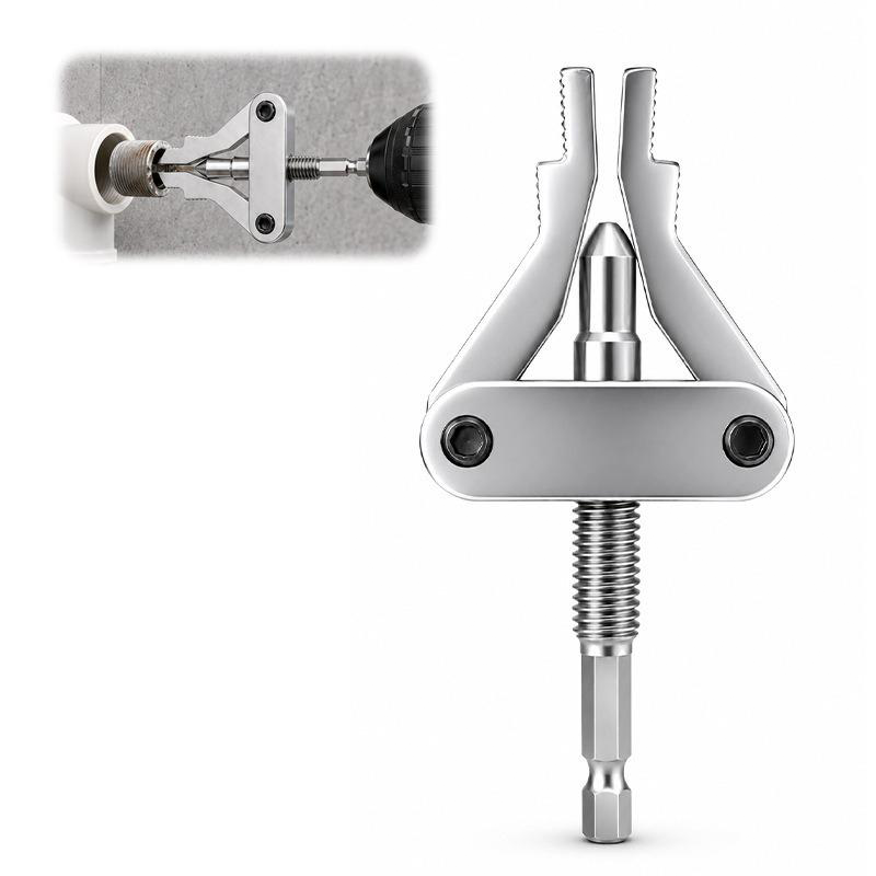 🔧 ACHETEZ 2, OBTENEZ 1 GRATUIT! 🛠️ Outil Extracteur de Tuyaux – Acier, compatible 1/2″, 3/4″ & 1″ – Double entraînement perceuse/manuel pour plomberie 🚰