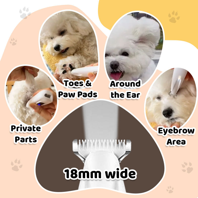🐾 Tondeuse Rechargeable Étanche pour Animaux – Silencieuse, lame précise & LED intégrée – Idéale pour un toilettage doux à la maison 🛁
