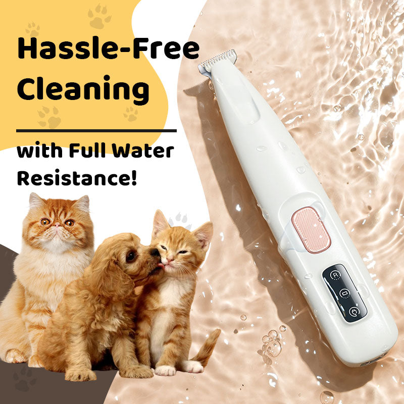 🐾 Tondeuse Rechargeable Étanche pour Animaux – Silencieuse, lame précise & LED intégrée – Idéale pour un toilettage doux à la maison 🛁