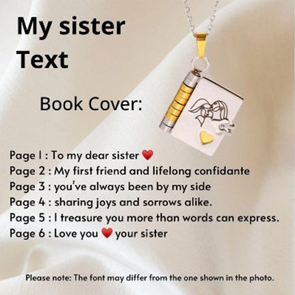 👑📖 PROMO -50% ! Collier Livre "Ma Petite Étoile" pour Fille – Message Personnalisable, Acier Inox & Boîte Cadeau (Livraison Mondiale)