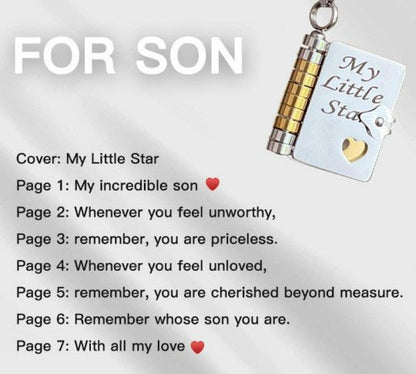 👑📖 PROMO -50% ! Collier Livre "Ma Petite Étoile" pour Fille – Message Personnalisable, Acier Inox & Boîte Cadeau (Livraison Mondiale)