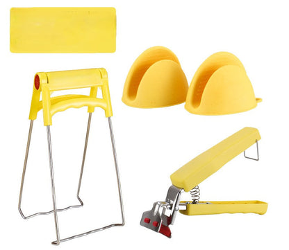 🍲 -50% ! ✨ Pince Anti-Brûlure pour Bols – Acier Inox + Silicone + PP – Réglable & Résistante à la Chaleur pour Cuisine Sécurisée 🔧
