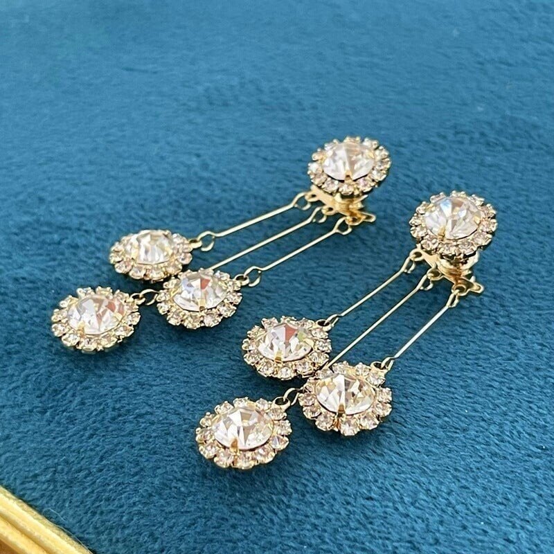📢50 % DE RÉDUCTION !! Boucles d'oreilles pétales rondes en zircon