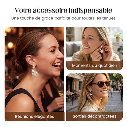 Boucles d'oreilles délicates en forme de feuille de ginkgo pour femmes