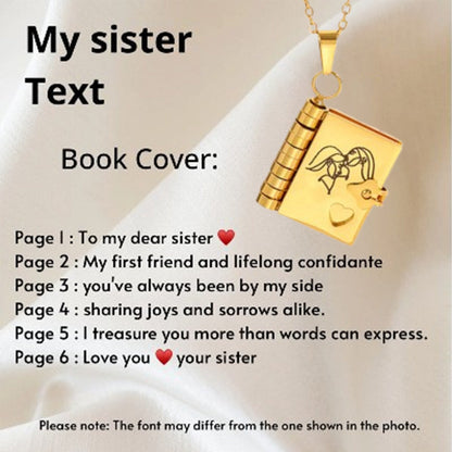 👑📖 PROMO -50% ! Collier Livre "Ma Petite Étoile" pour Fille – Message Personnalisable, Acier Inox & Boîte Cadeau (Livraison Mondiale)