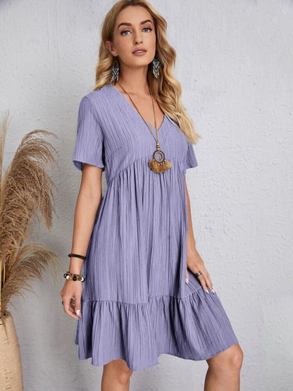 👚💃Robe fluide décontractée à nouer à la taille