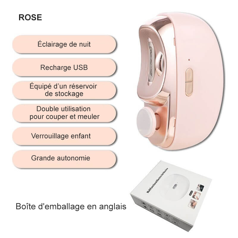 ✨50% DE RÉDUCTION!2 en 1 Coupe-ongles Électrique & Polisseur💅 Ultra facile & sans effort – Achetez 2, obtenez 1 GRATUIT !