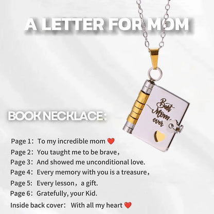👑📖 PROMO -50% ! Collier Livre "Ma Petite Étoile" pour Fille – Message Personnalisable, Acier Inox & Boîte Cadeau (Livraison Mondiale)
