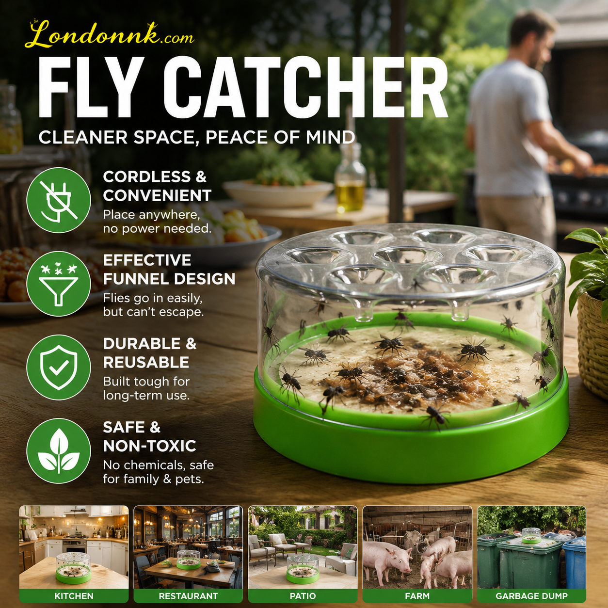 🏆Offre flash⚡Plus de 50 000 exemplaires vendus ! Presque épuisé-💥🔌✅ Piège à mouches réutilisable — sans électricité, sans poison ! 🏠 Peut être utilisé en toute sécurité dans la cuisine, en présence d'enfants et d'animaux de compagnie.