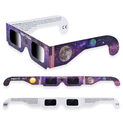 🕶️ 50% DE RÉDUCTION! ☀️ Lunettes Éclipse Solaire ISO 12312-2 – Blocage UV/IR 99,99 % – Observation sûre de l'éclipse en toute confiance 🌑