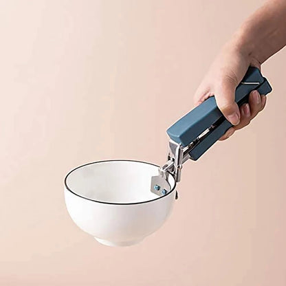 🍲 -50% ! ✨ Pince Anti-Brûlure pour Bols – Acier Inox + Silicone + PP – Réglable & Résistante à la Chaleur pour Cuisine Sécurisée 🔧