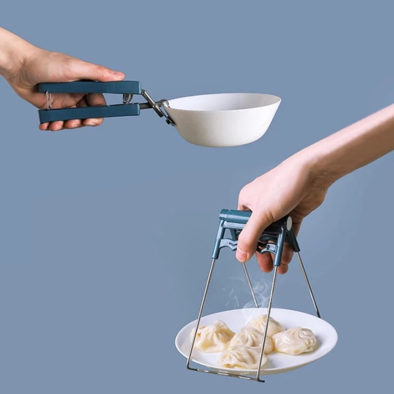 🍲 -50% ! ✨ Pince Anti-Brûlure pour Bols – Acier Inox + Silicone + PP – Réglable & Résistante à la Chaleur pour Cuisine Sécurisée 🔧