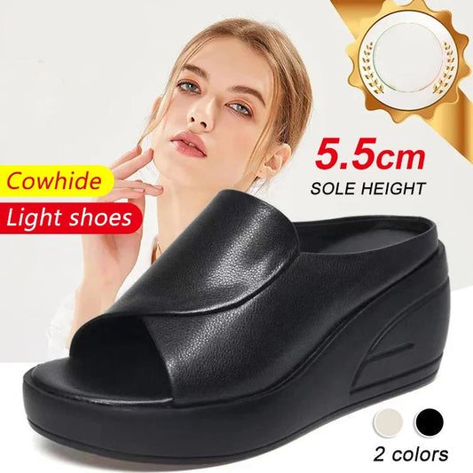 💎 50% DE RÉDUCTION ! 💎 Sandales à Talon Incliné Lift 5,5 cm – Confort Ergonomique, Style Élégant & Soutien Tout au Long de la Journée