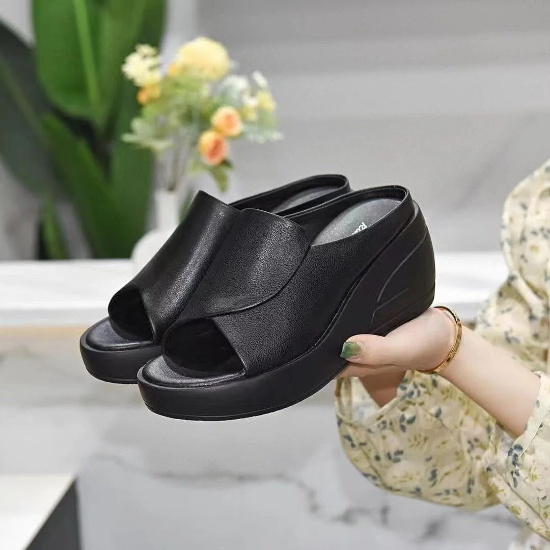 💎 50% DE RÉDUCTION ! 💎 Sandales à Talon Incliné Lift 5,5 cm – Confort Ergonomique, Style Élégant & Soutien Tout au Long de la Journée