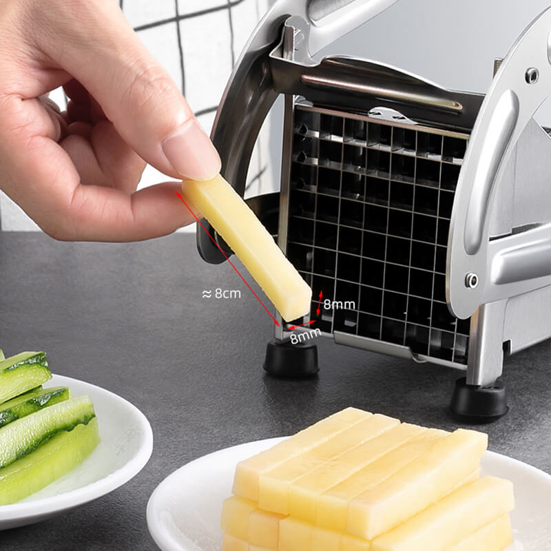📢📢50% DE RÉDUCTION !! ⏰Trancheuse à Pommes de Terre & Concombres – Inox – 4 Ventouses & Lame Pro for Cuisine