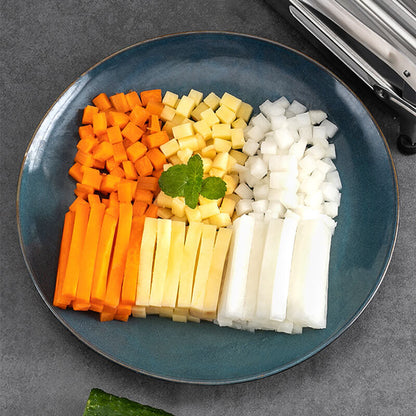 📢📢50% DE RÉDUCTION !! ⏰Trancheuse à Pommes de Terre & Concombres – Inox – 4 Ventouses & Lame Pro for Cuisine