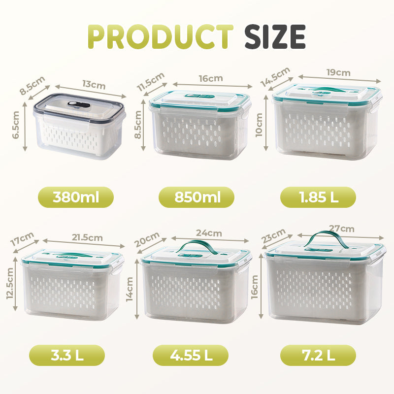 💎 -50% SUR LE CONTENEUR FRAÎCHEUR 2-EN-1 ! 💎 Lavez, Égouttez & Conservez Plus Longtemps ✨