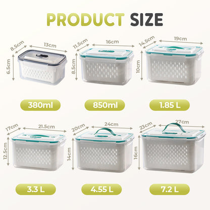 💎 -50% SUR LE CONTENEUR FRAÎCHEUR 2-EN-1 ! 💎 Lavez, Égouttez & Conservez Plus Longtemps ✨