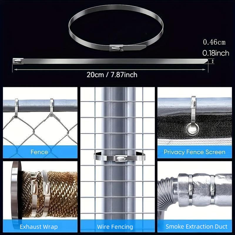 📢 50% DE RÉDUCTION ! ⏰ Attaches de Câbles Inox Auto-Verrouillage – Acier Inoxydable – Réutilisables & Résistantes for Extérieur