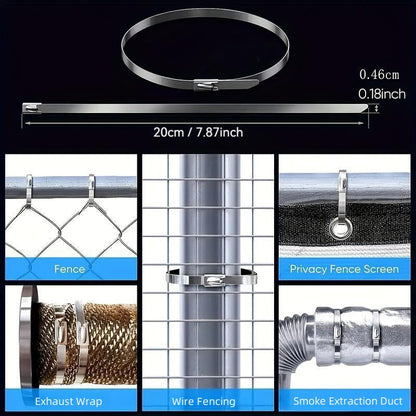 📢 50% DE RÉDUCTION ! ⏰ Attaches de Câbles Inox Auto-Verrouillage – Acier Inoxydable – Réutilisables & Résistantes for Extérieur