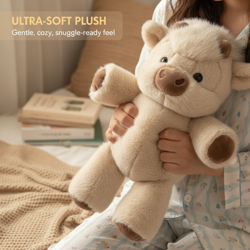 🧸 60% DE RÉDUCTION 🐮 Peluche vache Highland – Toute douce, taille parfaite pour câlins – Idéale pour déco chambre ou petit cadeau réconfortant – douce et moelleuse ✨🏠