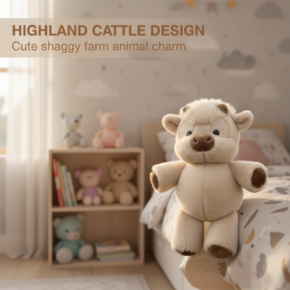 🧸 60% DE RÉDUCTION 🐮 Peluche vache Highland – Toute douce, taille parfaite pour câlins – Idéale pour déco chambre ou petit cadeau réconfortant – douce et moelleuse ✨🏠