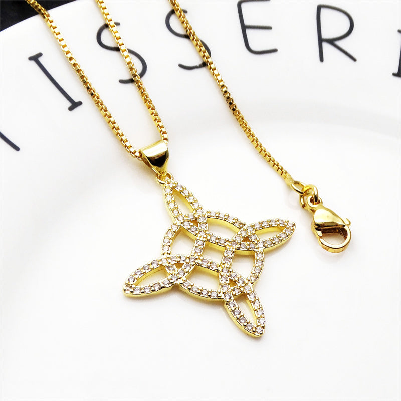 🔥Collier pendentif « nœud de sorcière » unisexe📿