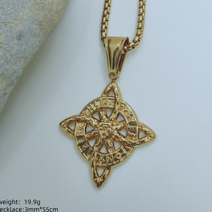 🔥Collier pendentif « nœud de sorcière » unisexe📿