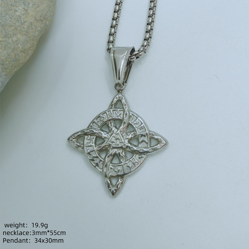 🔥Collier pendentif « nœud de sorcière » unisexe📿