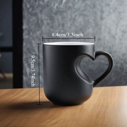 📢📢50 % DE RÉDUCTION !!!⏰ Mug en céramique à couleur changeante avec anse en forme de cœur 💝✨