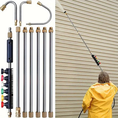 🎁 50% DE RÉDUCTION ! 🚗 Kit de Rallonge pour Nettoyeur Haute Pression – Jusqu’à 4000 PSI, Nettoyage de Toits & Gouttières Sans Échelle 💧🔧