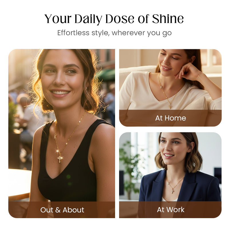 💎 50 % DE RÉDUCTION ! 💎 Collier à maillons délicats en forme de pétales avec pendentif initiale – Longueur réglable, design étincelant et inspiré de la foi ✨📿