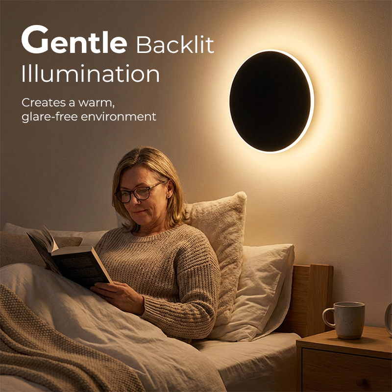💎 -50% APPLIQUE MURALE LED MODERNE ! 💎 Design Éclipse, Tactile & Dimmable pour Chambre et Couloir