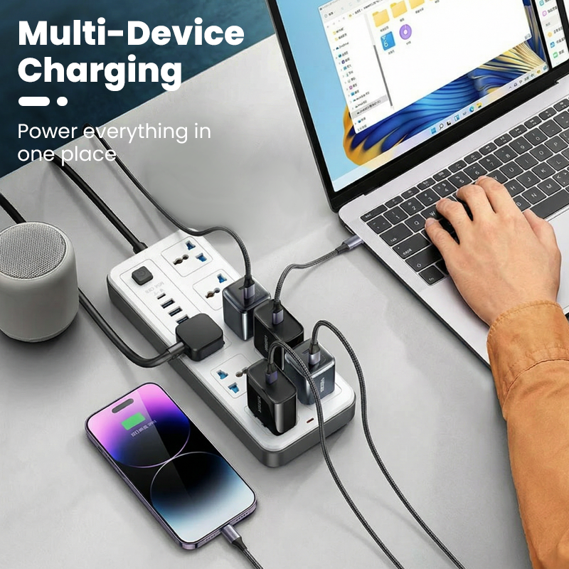 🔌 -50% ⚡ Multiprise avec Long Câble de Rallonge – Ports USB inclus, Protection contre les Surtensions & Design Compact 📱