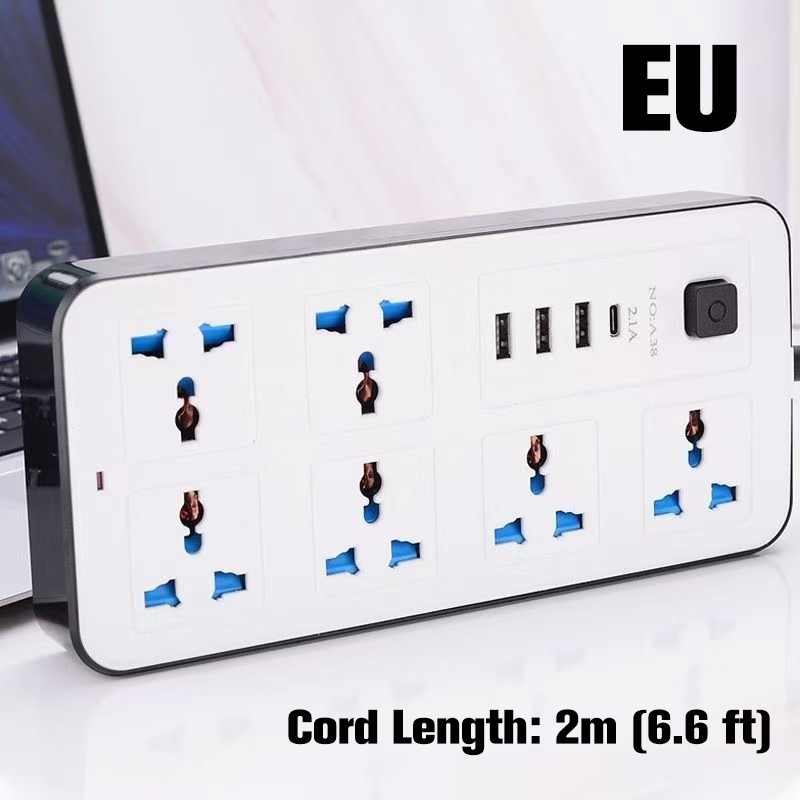 🔌 -50% ⚡ Multiprise avec Long Câble de Rallonge – Ports USB inclus, Protection contre les Surtensions & Design Compact 📱