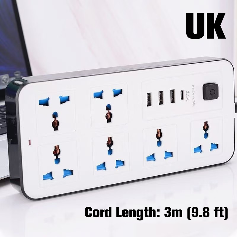 🔌 -50% ⚡ Multiprise avec Long Câble de Rallonge – Ports USB inclus, Protection contre les Surtensions & Design Compact 📱