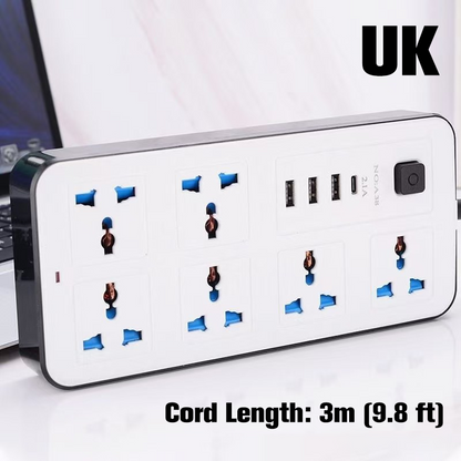 🔌 -50% ⚡ Multiprise avec Long Câble de Rallonge – Ports USB inclus, Protection contre les Surtensions & Design Compact 📱
