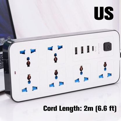 🔌 -50% ⚡ Multiprise avec Long Câble de Rallonge – Ports USB inclus, Protection contre les Surtensions & Design Compact 📱