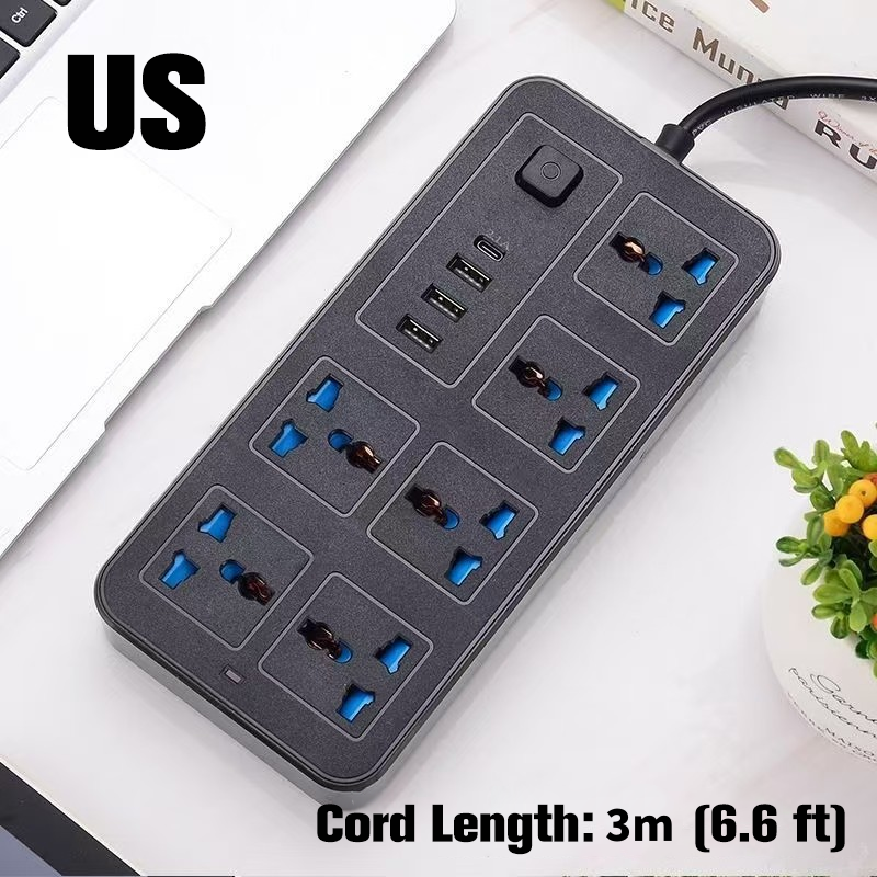 🔌 -50% ⚡ Multiprise avec Long Câble de Rallonge – Ports USB inclus, Protection contre les Surtensions & Design Compact 📱