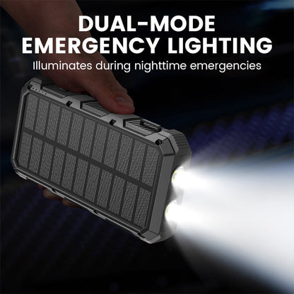 Batterie externe solaire haute capacité avec lampe intégrée