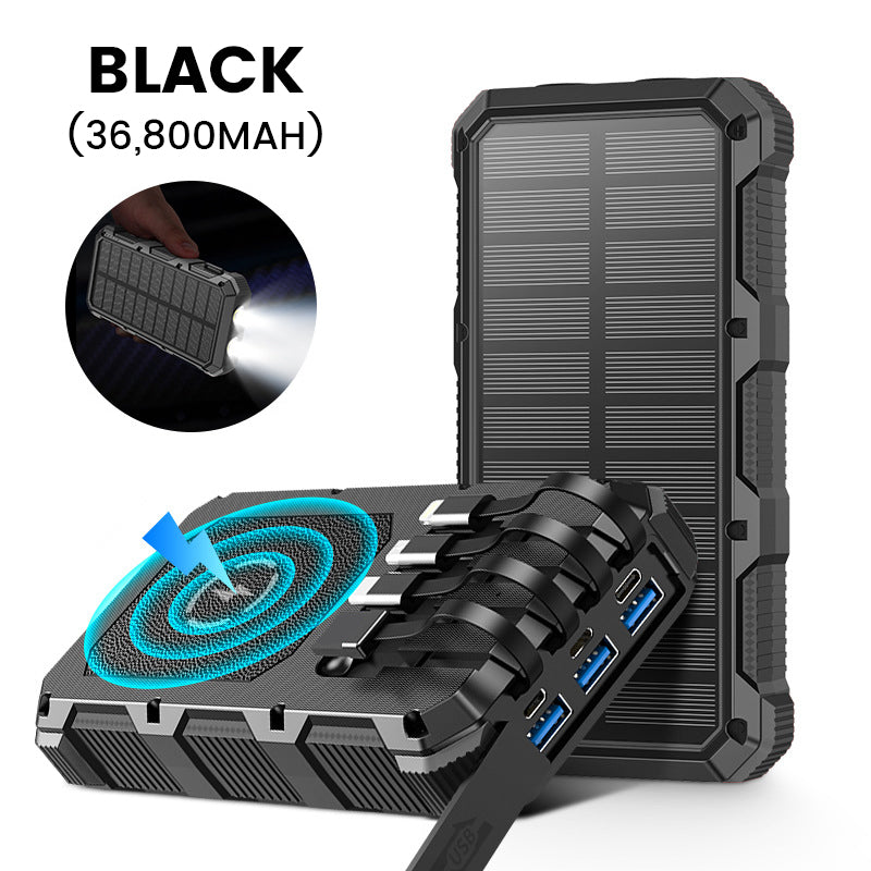 Batterie externe solaire haute capacité avec lampe intégrée