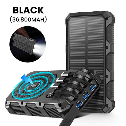 Batterie externe solaire haute capacité avec lampe intégrée