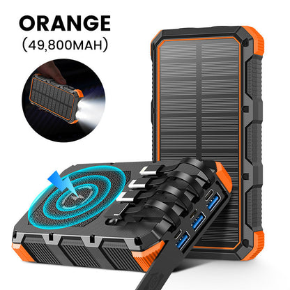Batterie externe solaire haute capacité avec lampe intégrée
