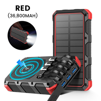 Batterie externe solaire haute capacité avec lampe intégrée
