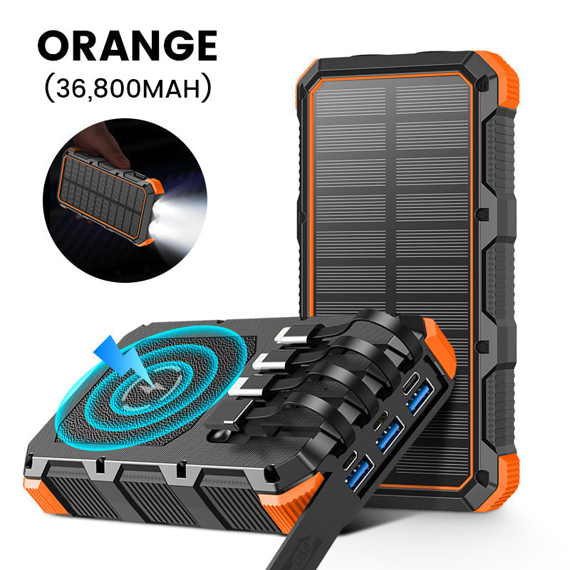 Batterie externe solaire haute capacité avec lampe intégrée