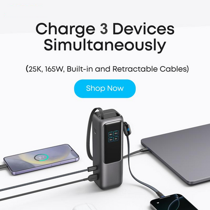 Chargeur portable avec câble intégré