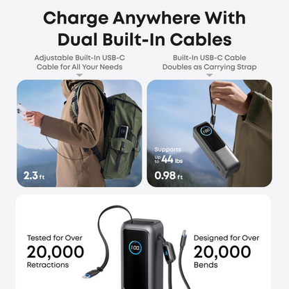 Chargeur portable avec câble intégré