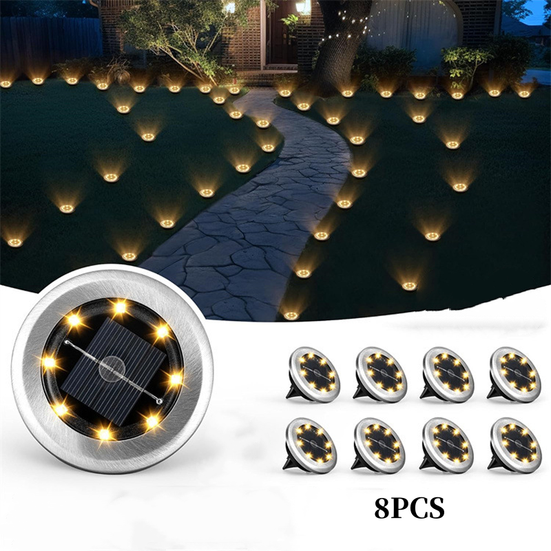📢📢50 % de réduction ⏰💧☀️ Luminaire encastré solaire étanche pour l'extérieur – Lot de 2