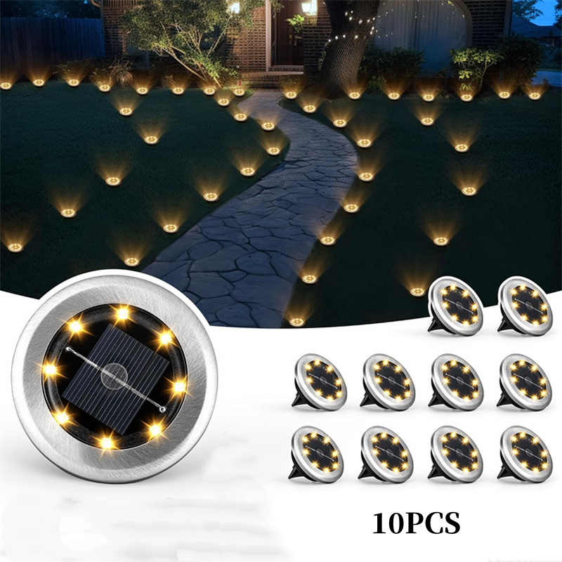 📢📢50 % de réduction ⏰💧☀️ Luminaire encastré solaire étanche pour l'extérieur – Lot de 2